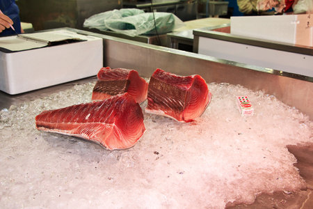 Tokyo / Japan - 05 Nov 2013: The local fish market, Tokyo, Japanのeditorial素材