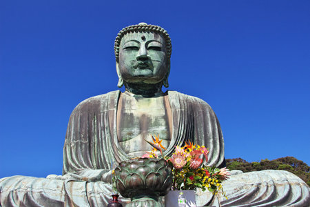 Kotoku-in temple, Great Buddha of Kamakura in Japanのeditorial素材