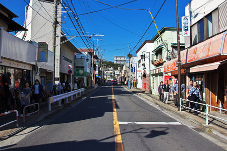 Kamakura / Japan - 06 Nov 2013: Vintage street, Kamakura, Japanのeditorial素材