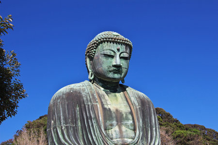 Kotoku-in temple, Great Buddha of Kamakura in Japanのeditorial素材