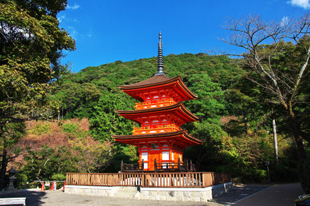Kiyomizu-dera Temple in Kyoto of Japanのeditorial素材