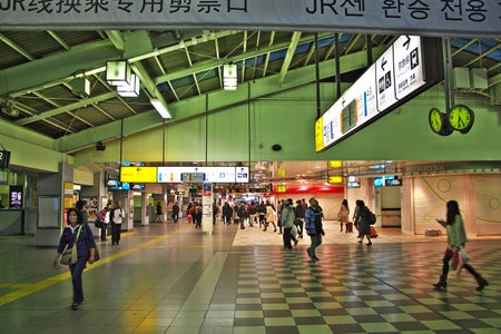 Kyoto / Japan - 10 Nov 2013: Kyoto railway station, Japanのeditorial素材
