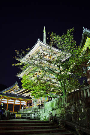 Kyoto / Japan - 07 Nov 2013: Kiyomizu-dera Temple at night, Kyoto, Japanのeditorial素材