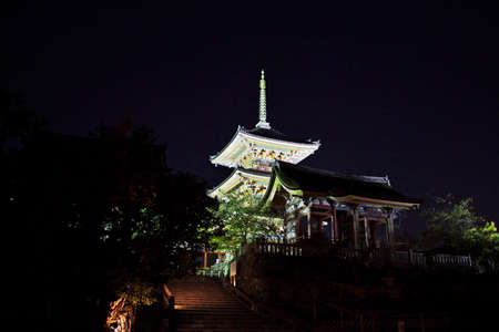 Kyoto / Japan - 07 Nov 2013: Kiyomizu-dera Temple at night, Kyoto, Japanのeditorial素材
