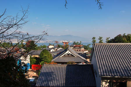 The view on Miyajima island, Japanのeditorial素材