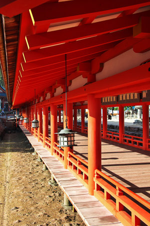Miyajima / Japan - 08 Nov 2013: Itsukushima shrine, Miyajima island, Japanのeditorial素材