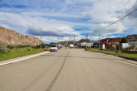 The view on El Chalten, Patagonia, Argentinaのeditorial素材