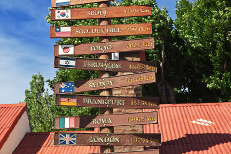 Patagonia, Argentina - 17 Dec 2019: The lodge in Patagonia, Argentinaのeditorial素材