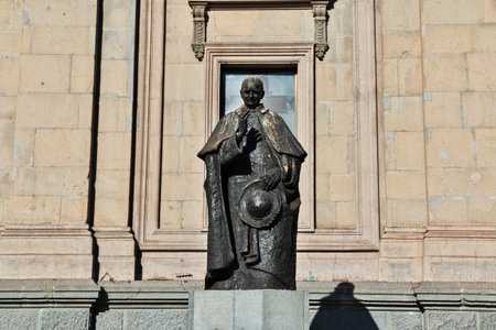 The statue in the center of Santiago, Chile
