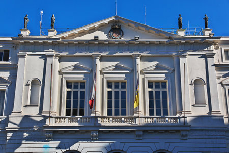 City hall in the center of Santiago, Chileのeditorial素材