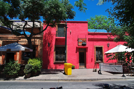 The vintage house in Barrio Bellavista, Santiago, Chileのeditorial素材