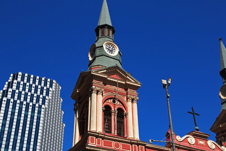 Basilica de la Merced, Chuch in Santiago, Chileのeditorial素材