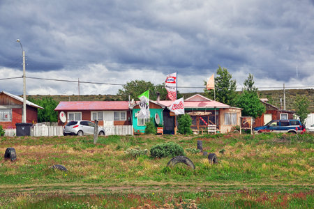 Patagonia, Chile - 20 Dec 2019. The village in Patagonia, Chileのeditorial素材