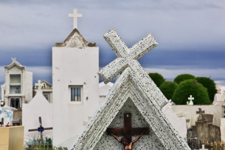 Punta Arenas, Patagonia, Chile - 21 Dec 2019. The old cemetery in Punta Arenas, Patagonia, Chile