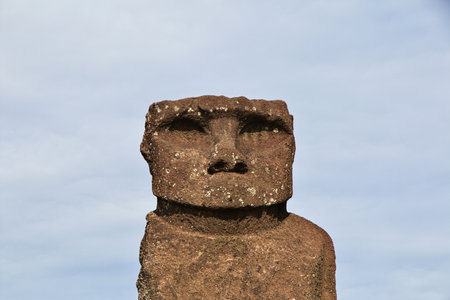 Rapa Nui. The statue Moai in Ahu Tahai on Easter Island, Chileのeditorial素材