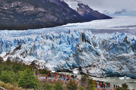 Perito Moreno Glacier near El Calafate, Patagonia, Argentinaの写真素材