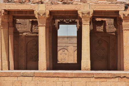 Makli Necropolis, vintage tombs in Thatta, Pakistanの写真素材