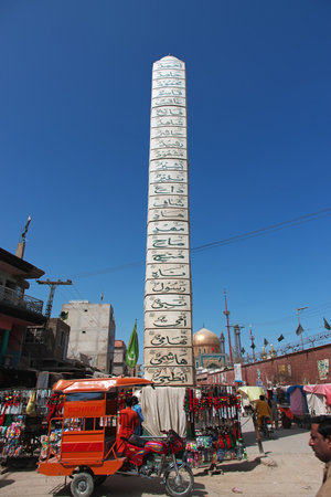 Sehwan Sharif, Pakistan - 23 Mar 2021: The local market in Sehwan Sharif, Pakistanのeditorial素材