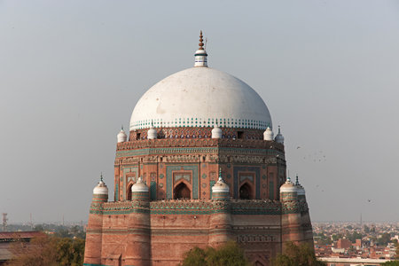 Tomb Shah Rukne Alam in Multan, Punjab province, Pakistanの写真素材