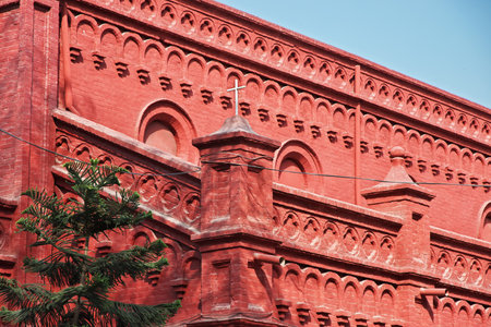 The vintage church in Lahore, Punjab province, Pakistanの写真素材