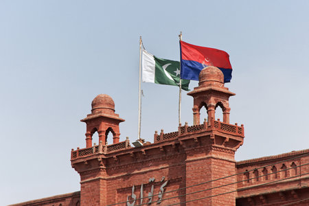 Police building in Lahore, Punjab province, Pakistanの写真素材