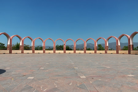 Pakistan Monument on Shakarparian Hills, Islamabadの写真素材