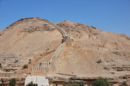 Ranikot Fort, Great Wall of Sindh, vinatge ruins in Pakistanのeditorial素材