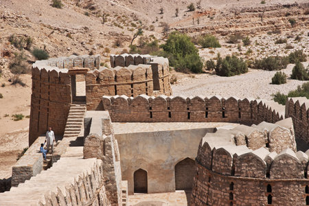 Ranikot Fort, Great Wall of Sindh, vinatge ruins in Pakistanのeditorial素材