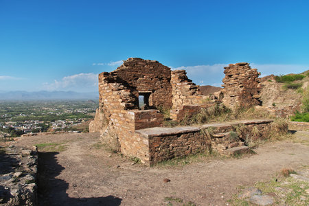 Takht-i-Bahi buddhist monastery in Mardan, Pakistanのeditorial素材