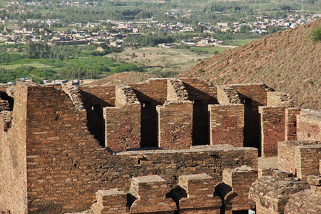 Takht-i-Bahi buddhist monastery in Mardan, Pakistanのeditorial素材