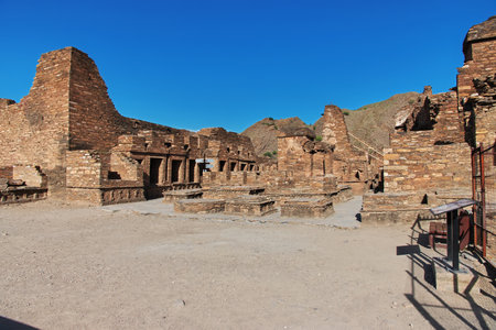 Takht-i-Bahi buddhist monastery in Mardan, Pakistanのeditorial素材