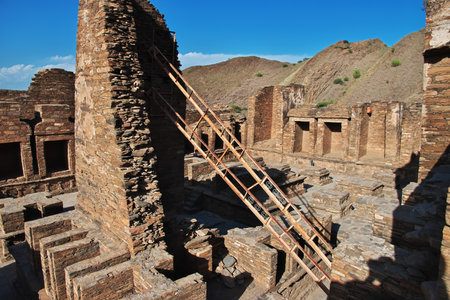 Takht-i-Bahi buddhist monastery in Mardan, Pakistanのeditorial素材