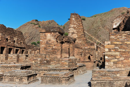 Takht-i-Bahi buddhist monastery in Mardan, Pakistanのeditorial素材