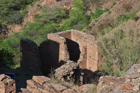 Takht-i-Bahi buddhist monastery in Mardan, Pakistanのeditorial素材