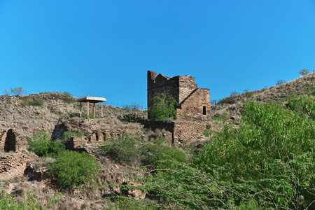 Takht-i-Bahi buddhist monastery in Mardan, Pakistanのeditorial素材