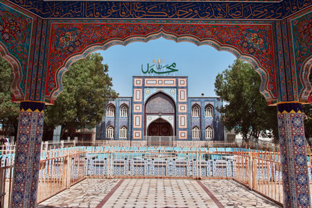 Bhong, Pakistan - 25 Mar 2021: Bhong Mosque in village of Bhong, Rahim Yar Khan District, Punjab Province, Pakistanのeditorial素材