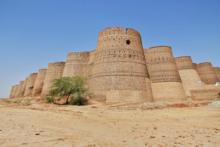 Derawar fort in Ahmadpur East Tehsil, Punjab province, Pakistanのeditorial素材
