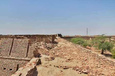 Derawar fort in Ahmadpur East Tehsil, Punjab province, Pakistanのeditorial素材