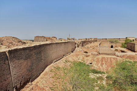 Derawar fort in Ahmadpur East Tehsil, Punjab province, Pakistanのeditorial素材