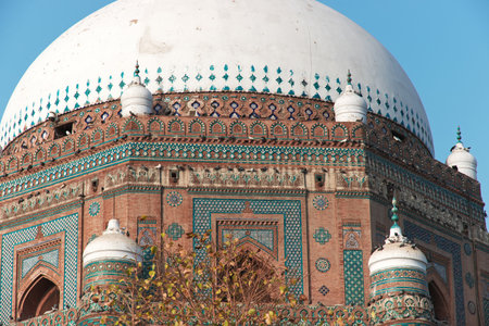 Tomb Shah Rukne Alam in Multan, Punjab province, Pakistanのeditorial素材
