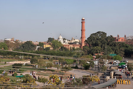 Lahore, Pakistan - March 27, 2021: Badshahi Mosque in Lahore, Punjab province, Pakistanのeditorial素材