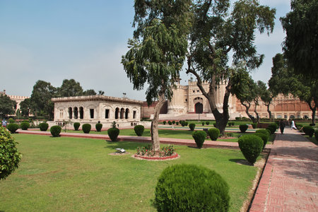 Lahore fort, vintage castle, Punjab province, Pakistanのeditorial素材