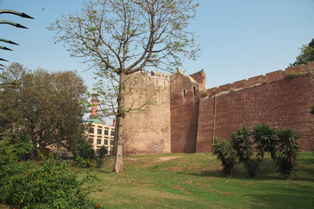 Lahore fort, vintage castle, Punjab province, Pakistanのeditorial素材