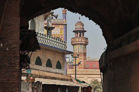 Lahore, Pakistan - 27 Mar 2021: The old gate in Lahore, Punjab province, Pakistanのeditorial素材