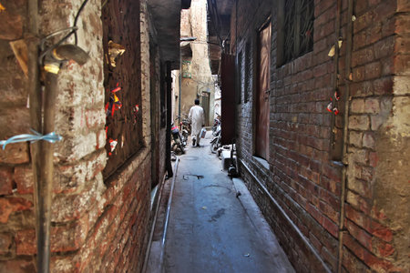 The vintage street in Lahore, Punjab province, Pakistanのeditorial素材