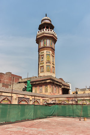 Wazir Khan Mosque in Lahore, Punjab province, Pakistanのeditorial素材