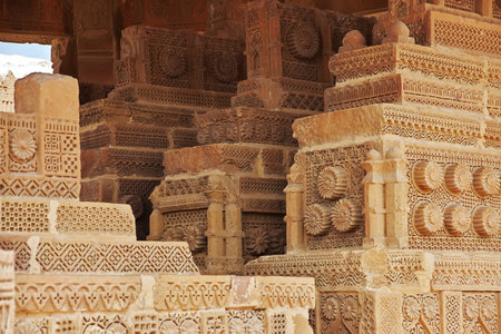 Chaukhandi vintage tombs close Karachi in Pakistanのeditorial素材