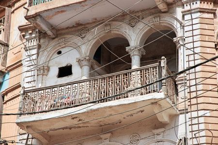 The vintage house in the center of Karachi, Pakistanのeditorial素材