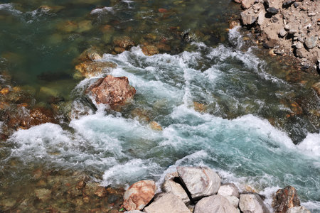 The river of Kalam valley in Himalayas, Pakistan