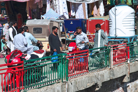 Mingora, Pakistan - 01 Apr 2021: People in Mingora, Swat valley of Himalayas, Pakistanのeditorial素材